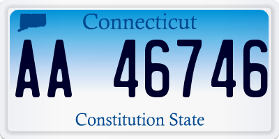 CT license plate AA46746