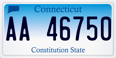 CT license plate AA46750