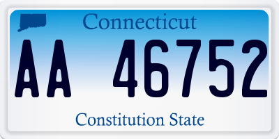 CT license plate AA46752