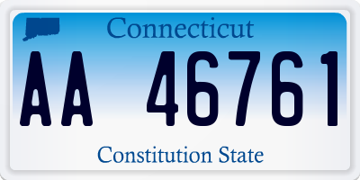 CT license plate AA46761