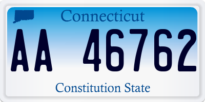 CT license plate AA46762