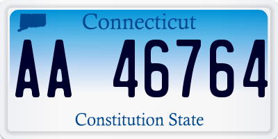 CT license plate AA46764