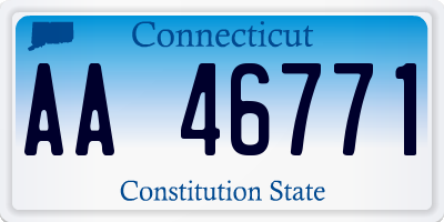 CT license plate AA46771