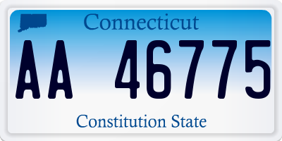 CT license plate AA46775