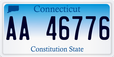 CT license plate AA46776