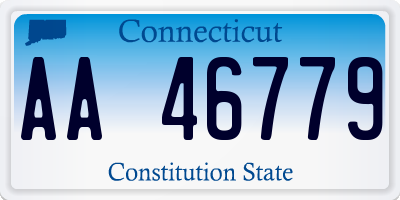 CT license plate AA46779