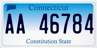 CT license plate AA46784