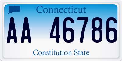 CT license plate AA46786