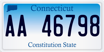 CT license plate AA46798