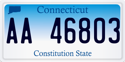 CT license plate AA46803