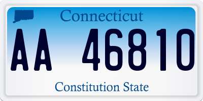 CT license plate AA46810