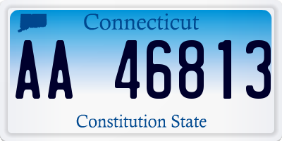 CT license plate AA46813