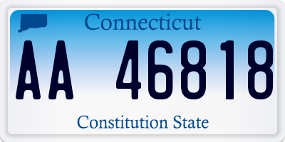 CT license plate AA46818