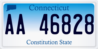 CT license plate AA46828