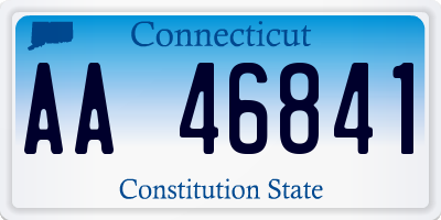 CT license plate AA46841