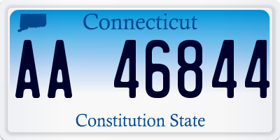 CT license plate AA46844