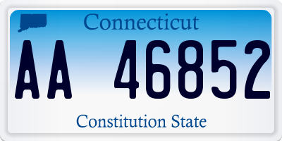 CT license plate AA46852