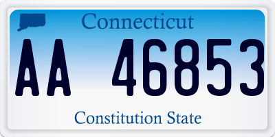 CT license plate AA46853