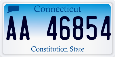 CT license plate AA46854