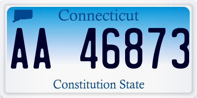 CT license plate AA46873