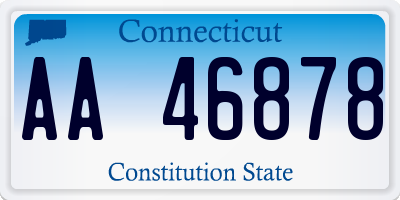 CT license plate AA46878