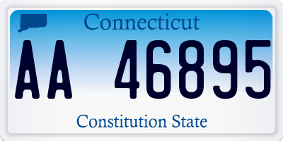 CT license plate AA46895