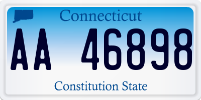 CT license plate AA46898