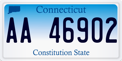 CT license plate AA46902
