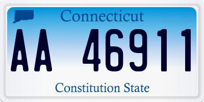 CT license plate AA46911