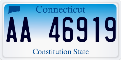 CT license plate AA46919