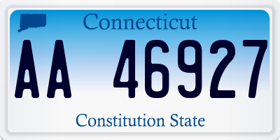 CT license plate AA46927