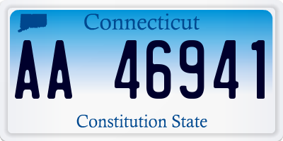 CT license plate AA46941