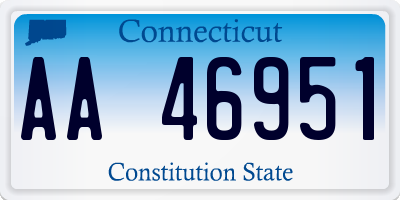 CT license plate AA46951