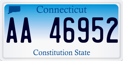 CT license plate AA46952