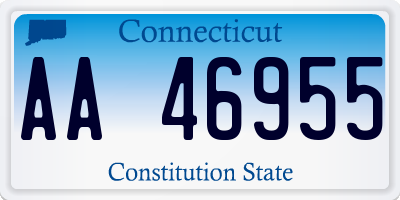 CT license plate AA46955