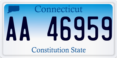 CT license plate AA46959