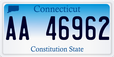 CT license plate AA46962