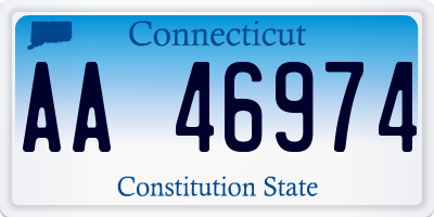 CT license plate AA46974