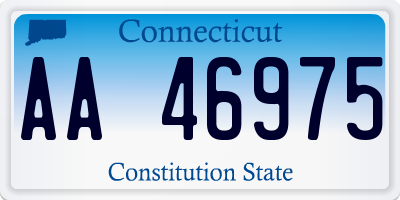 CT license plate AA46975