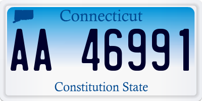 CT license plate AA46991