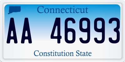 CT license plate AA46993