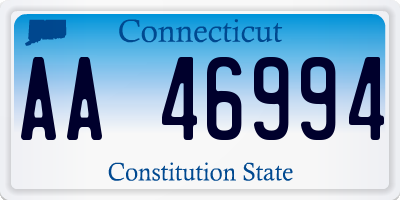 CT license plate AA46994