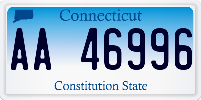 CT license plate AA46996