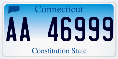 CT license plate AA46999