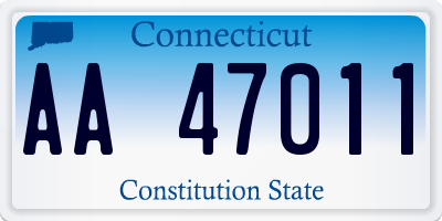 CT license plate AA47011