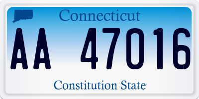 CT license plate AA47016