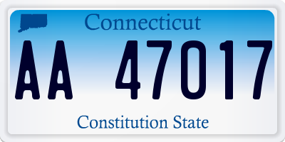 CT license plate AA47017