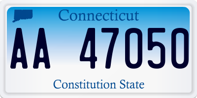 CT license plate AA47050