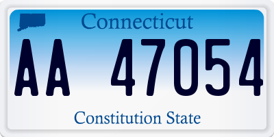 CT license plate AA47054