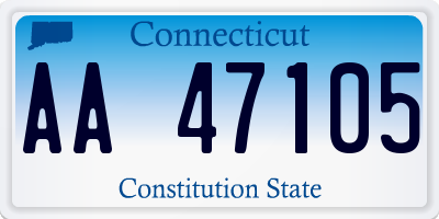 CT license plate AA47105